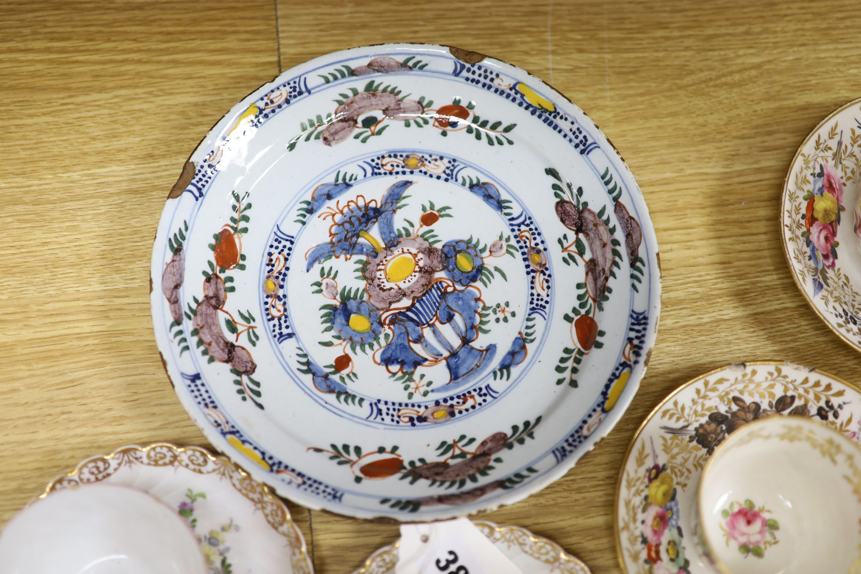 Mixed Continental porcelain including Meissen, Crown Derby, Dresden, etc.